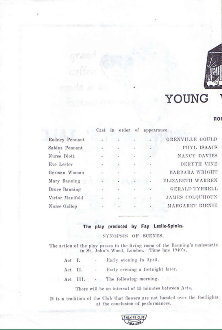 1957, Young Wives Tale: Cast