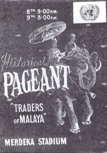 1958, Historical Pageant 'Traders of Malaya": Programme Cover