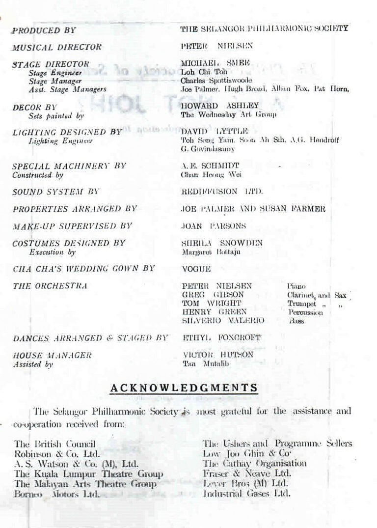 1960, Aladdin and His Wondeful Lamp: Production Crew