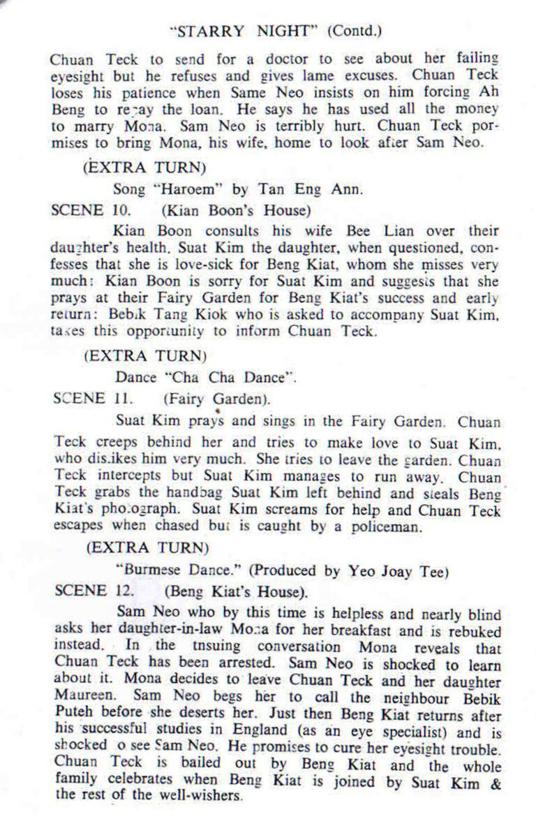 1961, Malam Baba Nyonya | Starry Night: Scenes 10 - 12