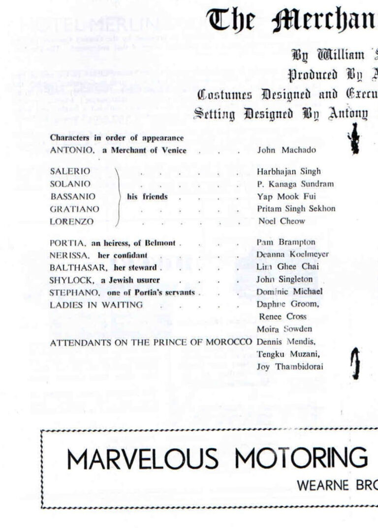 1963, The Merchant of Venice: Cast 1