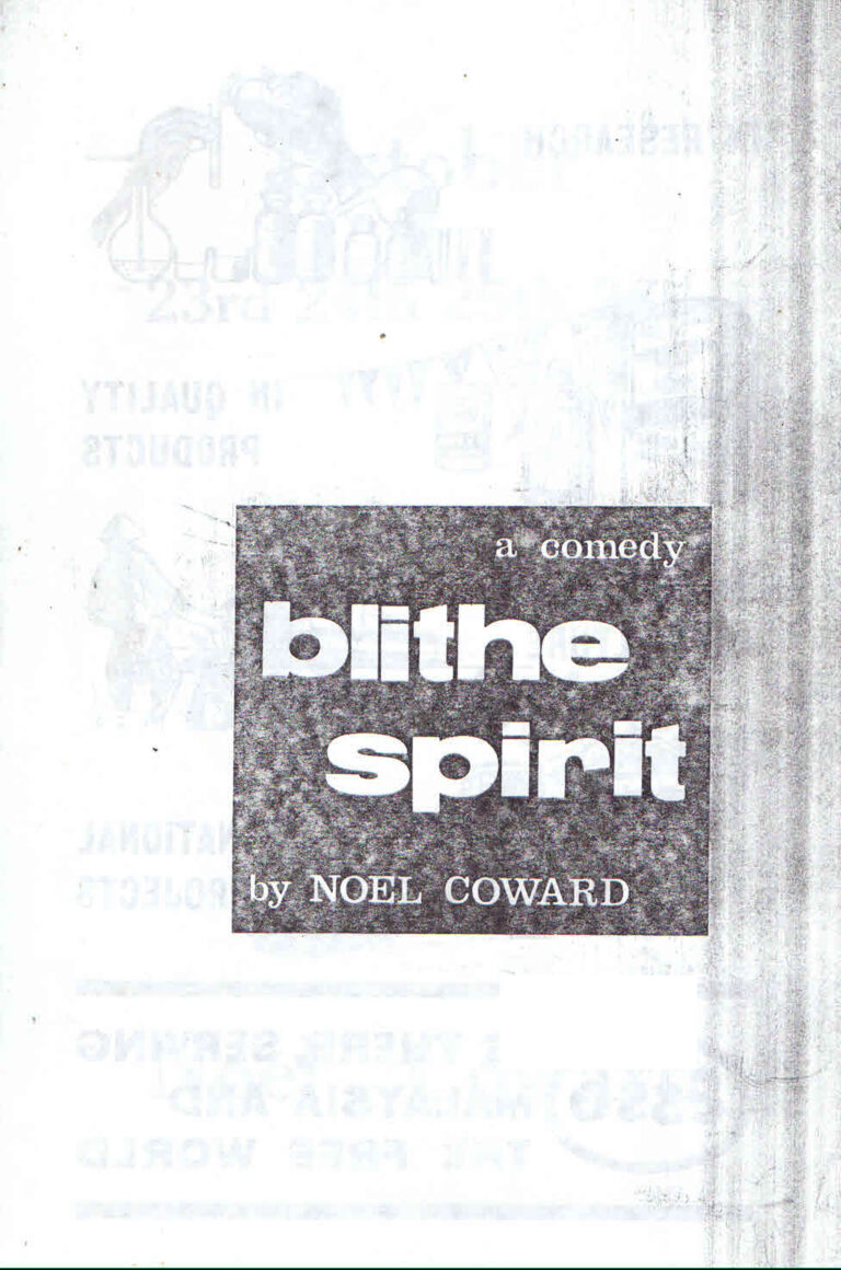 1963, Blithe Spirit: Programme Cover