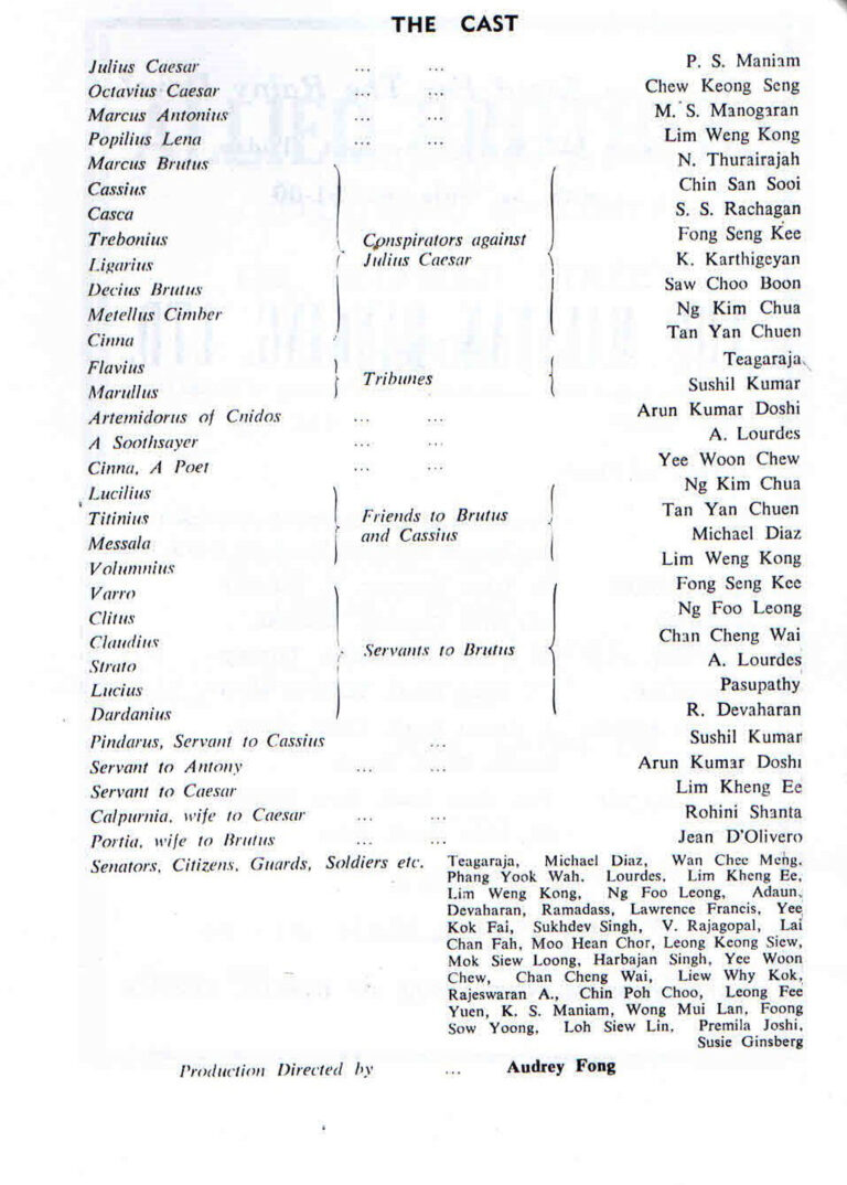 1964, Julius Caesar: Cast