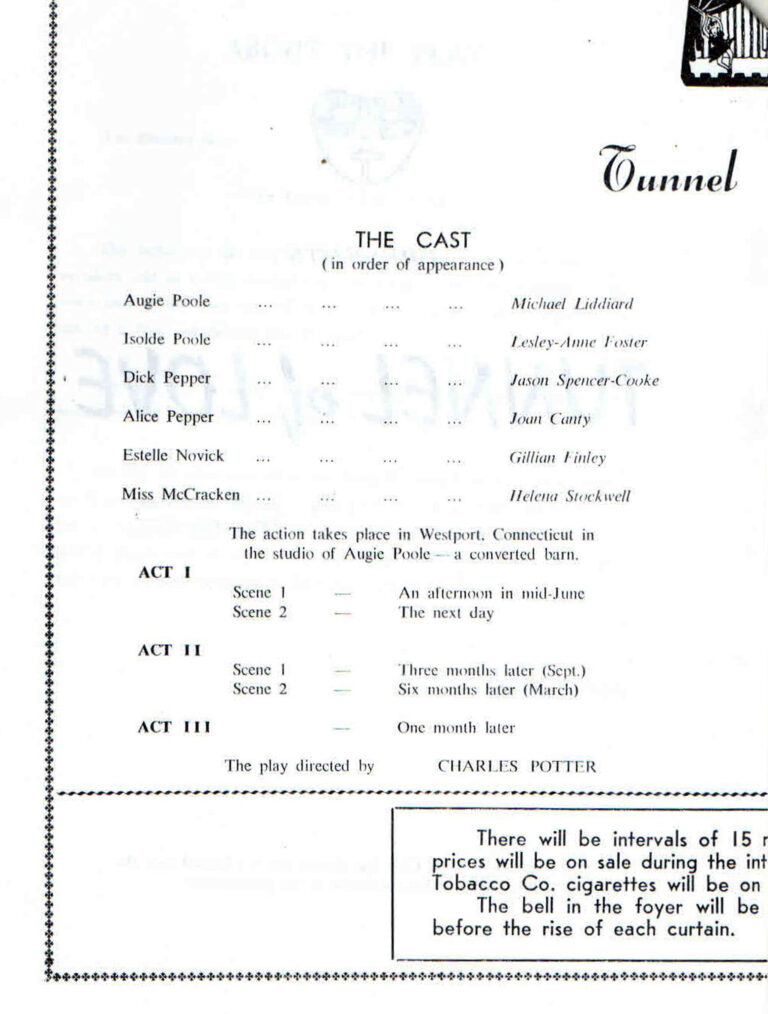 1964, Tunnel of Love: The Cast