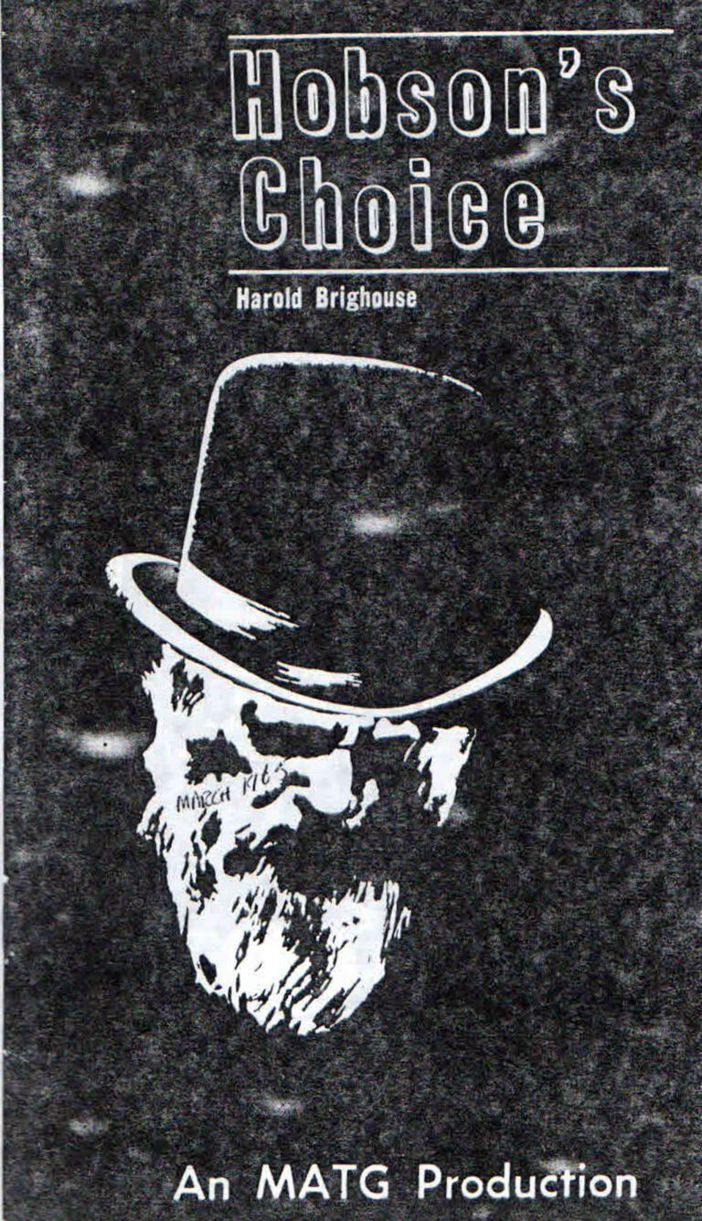 1965, Hobson's Choice: Programme Cover