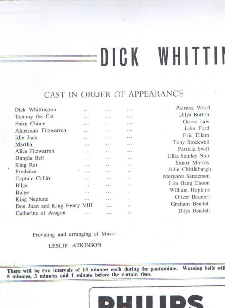 1967, Dick Whittington and His Cat: Cast