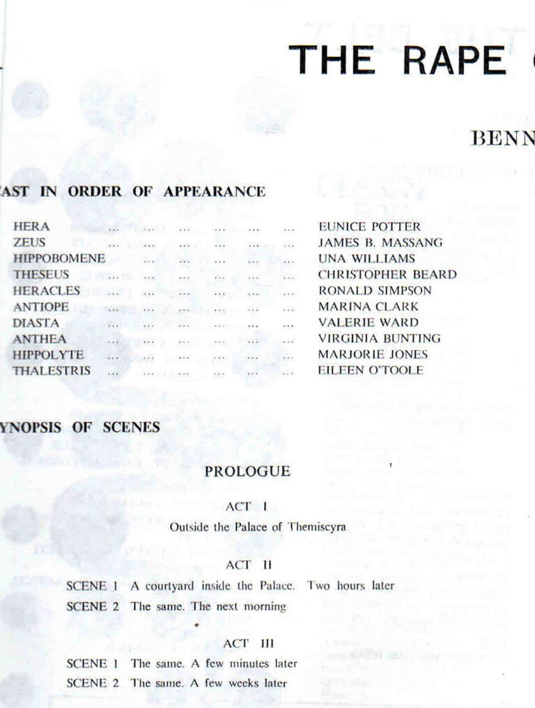 1967, Rape of The Belt: Cast