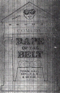 1967, Rape of The Belt: Programme Cover