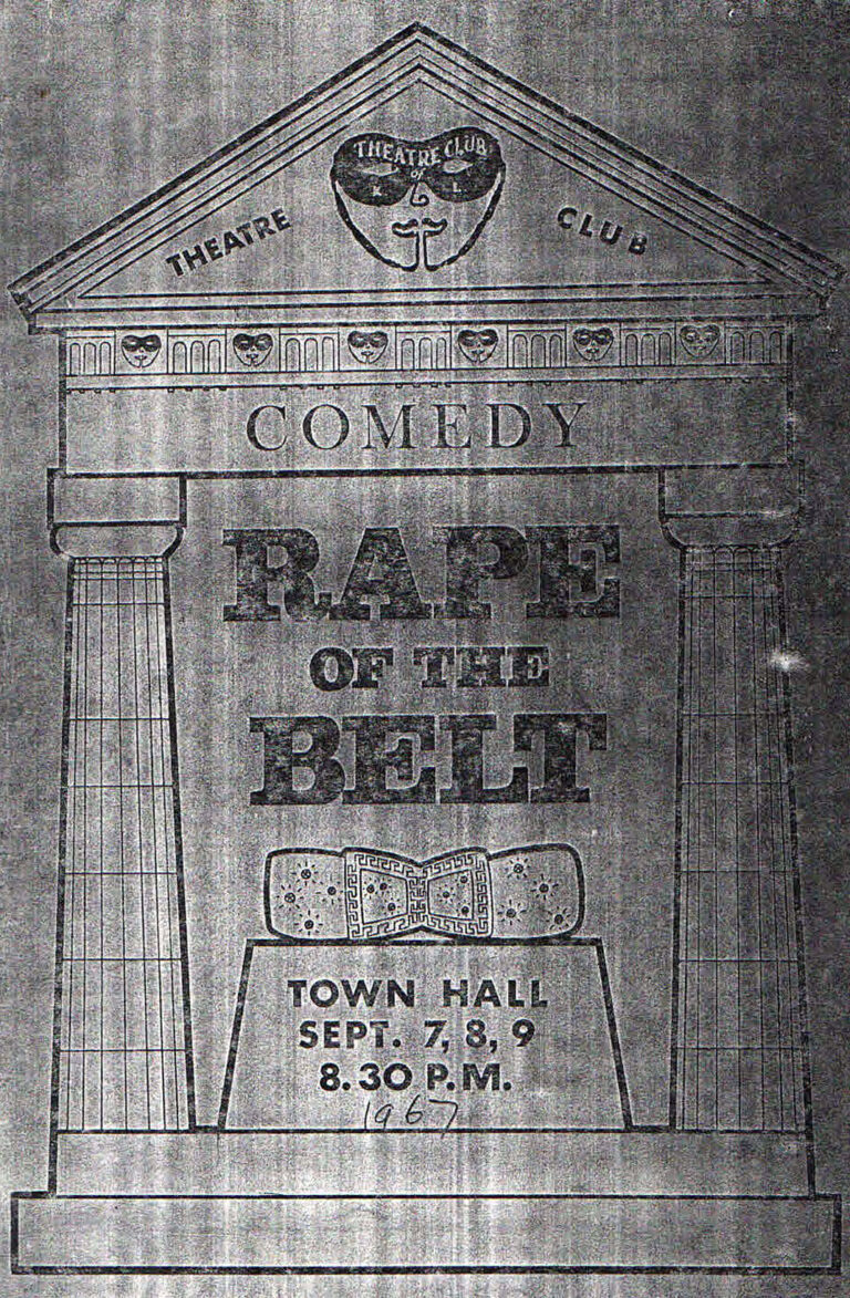 1967, Rape of The Belt: Programme Cover