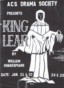 1969, King Lear: Programe Cover