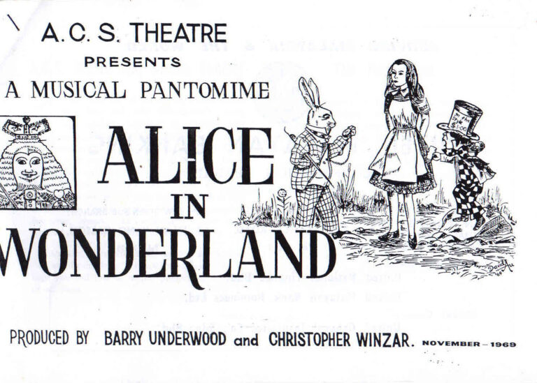 1969, Alice in Wonderland: Programme Cover