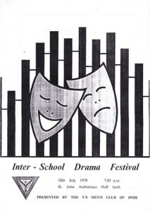 1970, Inter-School Drama Festival: Programme Cover