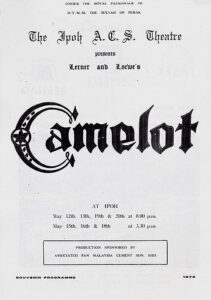 1972, Camelot: Programme Cover