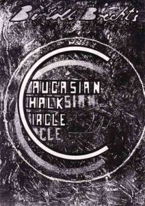 1974, The Caucasian Chalk Circle: Programme Cover