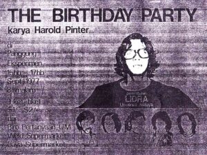 1977, The Birthday Party: Programme Cover