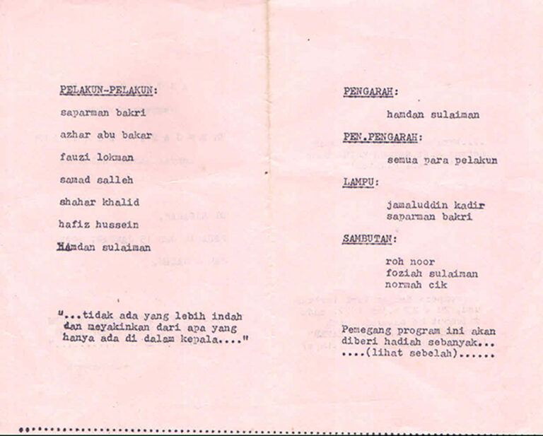 1977, Mencari Si Hitam: Credits