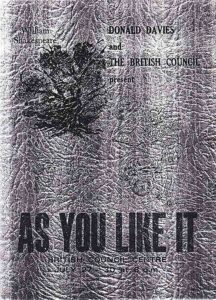 1977, As You Like It: Programme Cover
