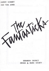 1978, The Fantasticks: Programme Cover