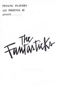 1978, The Fantasticks: Programme Cover