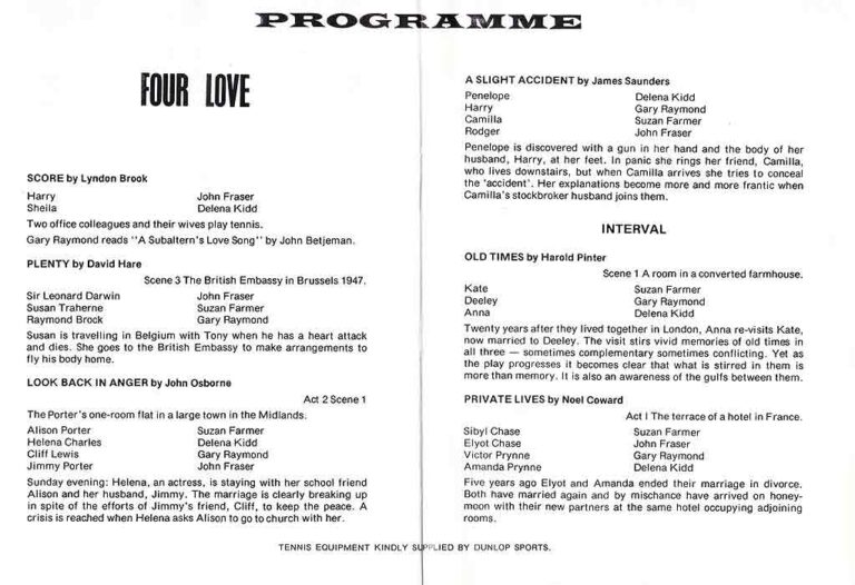 1979, Four Love: Programme