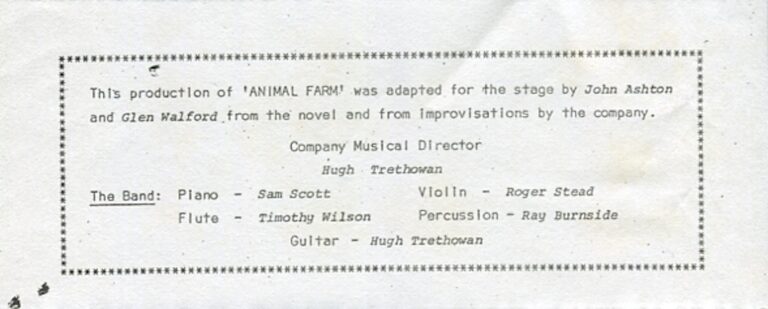 1981 Animal Farm Cast and production crew list 2