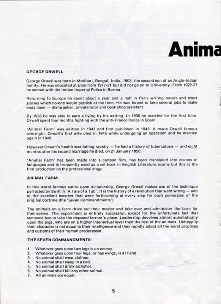 Animal Farm (1981) – MY Art Memory Project Animal Farm (1981) – MY Art Memory Project