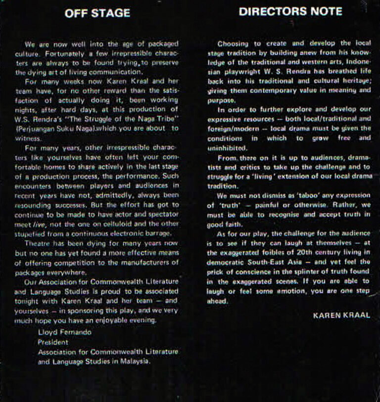 1981, The Struggle of The Naga Tribe: Director's Notes