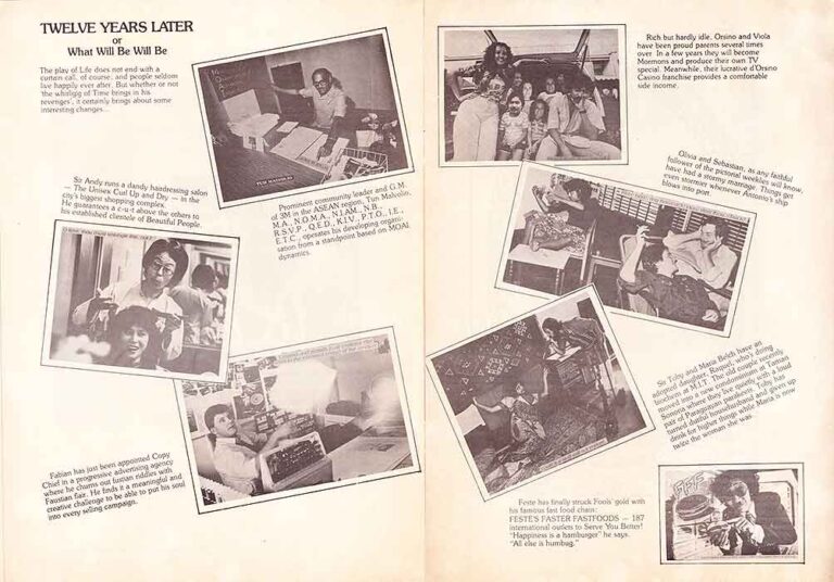 1982, Twelfth Night: Snapshots