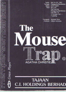 1983, The Mouse Trap: Programme Cover