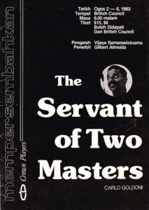 1983, The Servant of Two Masters: Programme Cover