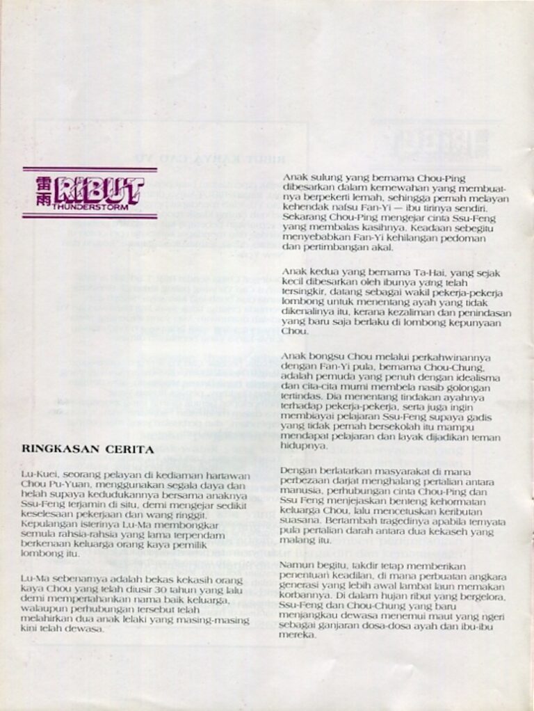 1983 Ribut synopsis 2