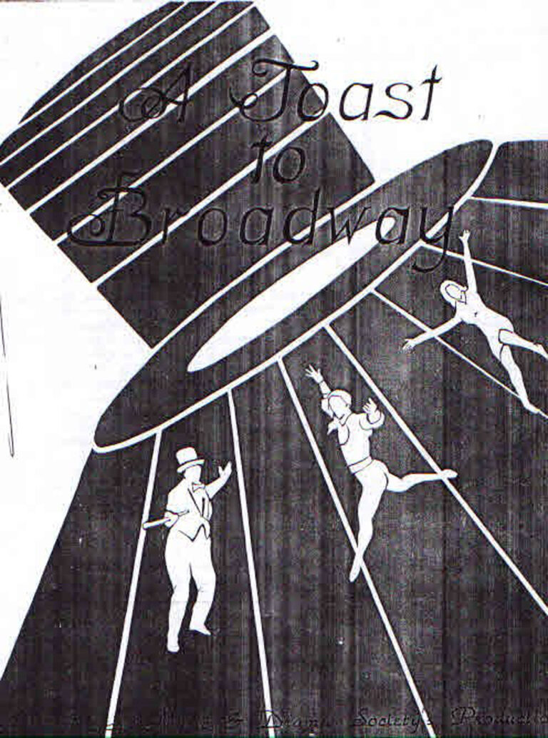 1985, A Toast To Broadway: Programme Cover