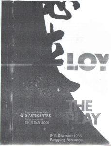 1985, Yap Ah Loy: Programme Cover