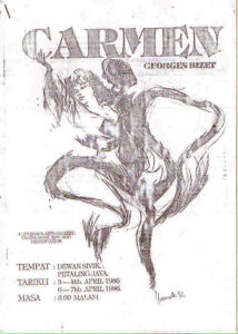 1986, Carmen: Programme Cover