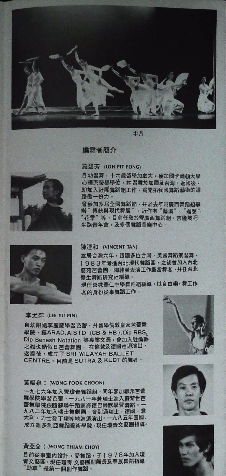 1987 Hui Dance Show Choreographers
