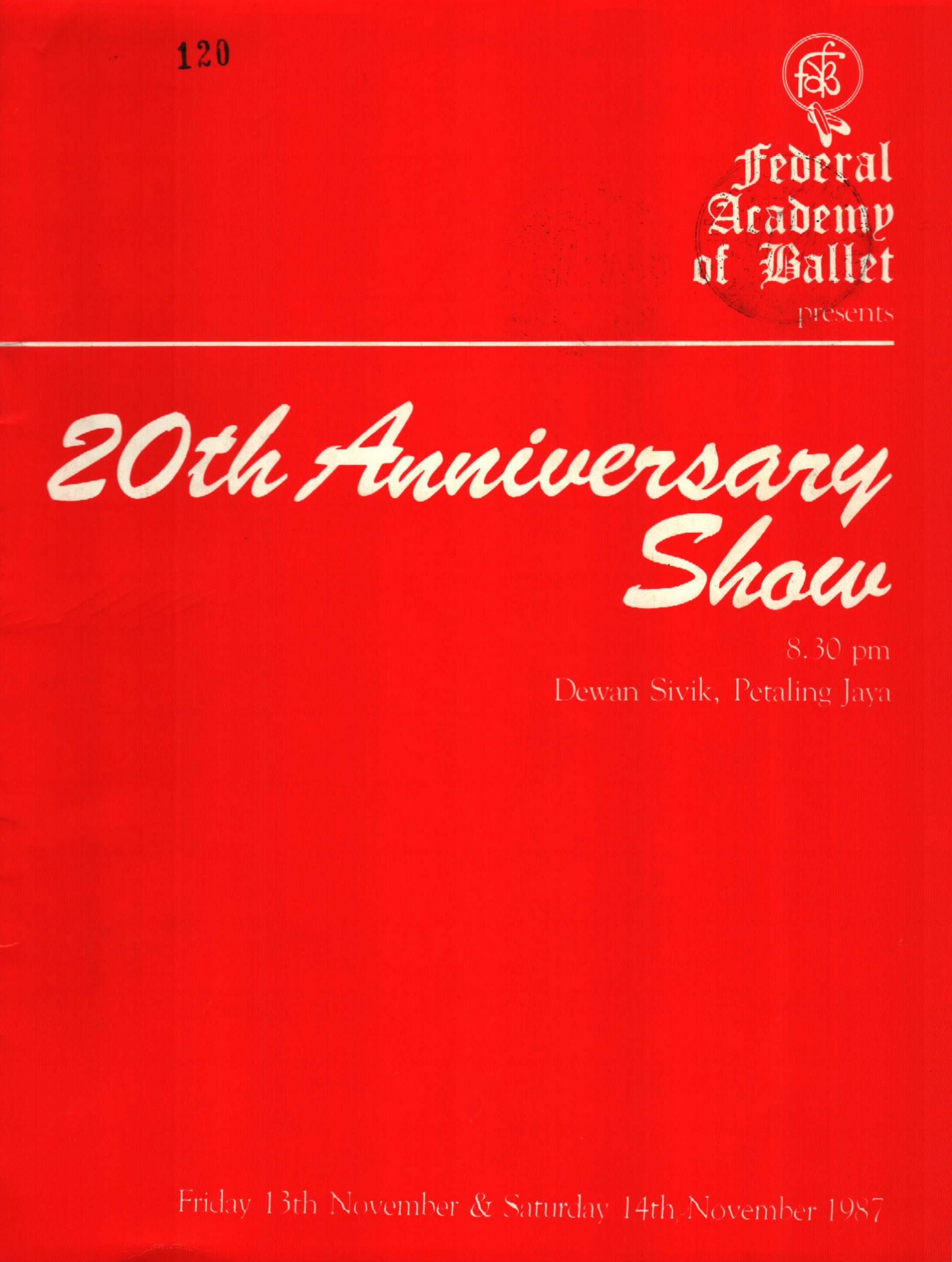 1987 20th Anniversary Show Cover