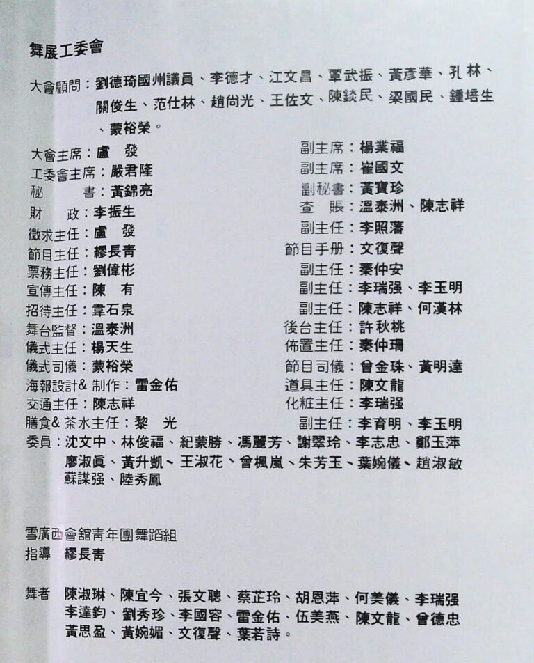 1992 Reall Dance Show Production team