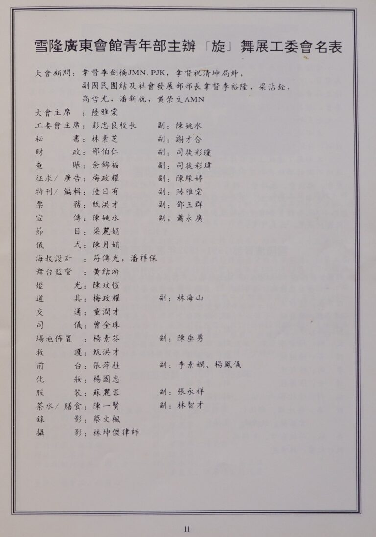 1993 Duration Dance Show Production team