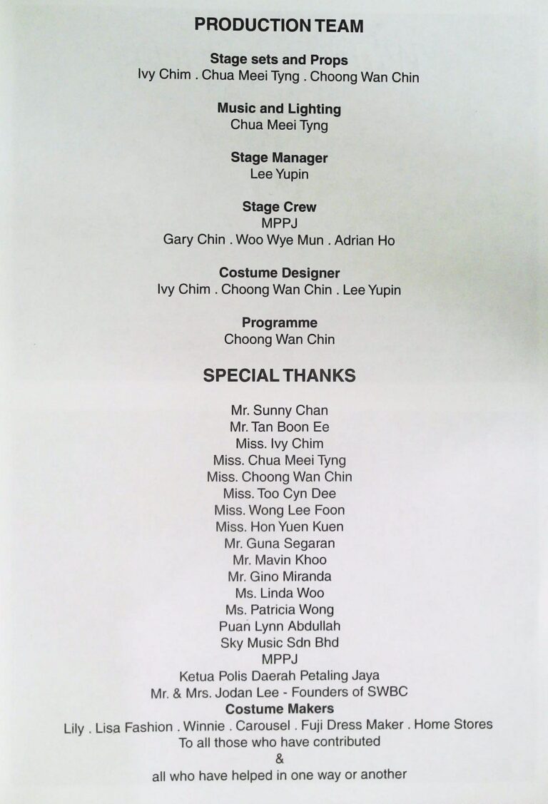 1997 Delightful D Lights Production team