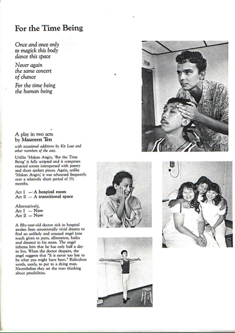 1988, For The Time Being: Programme