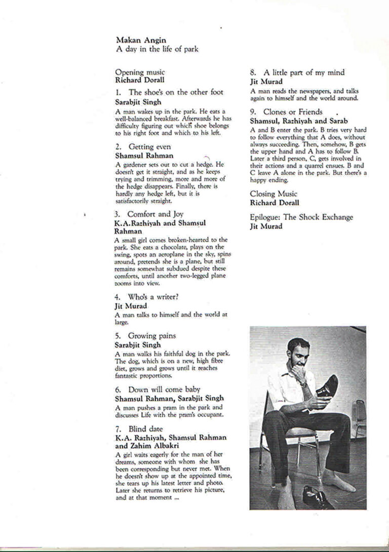 1988: Makan Angin: Programme
