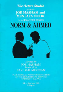 1989, Norm & Ahmed: Programme Cover