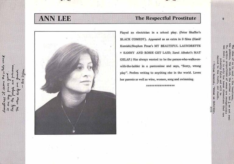 1990, The Respectful Prostitute: Ann Lee