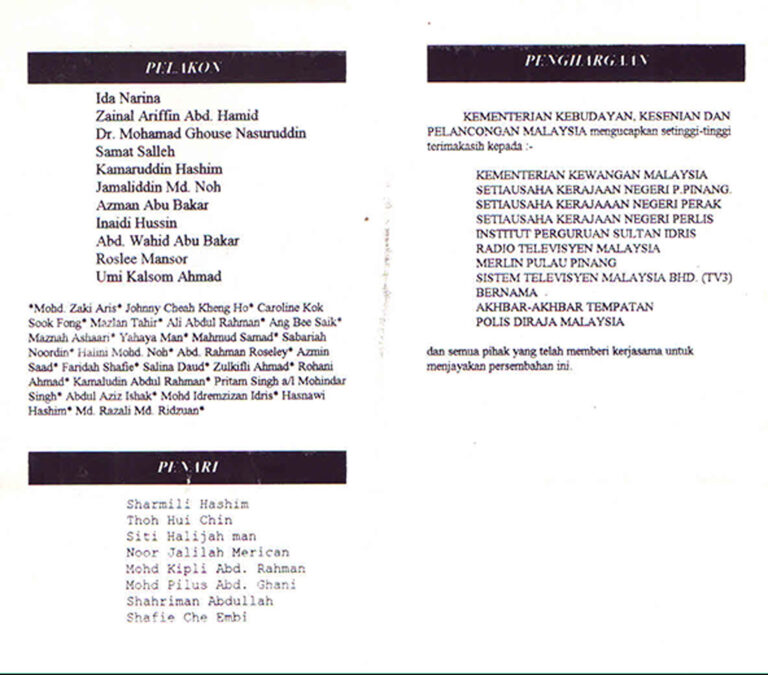 1993, Anak Tanjung: Programme 3