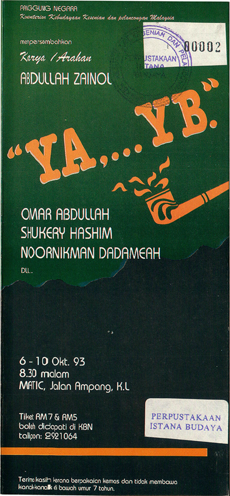 1993, "Ya,...YB": Programme Cover