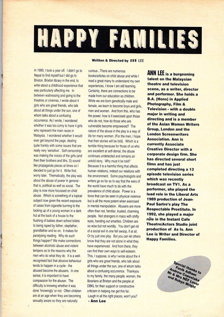 1993, Happy Families: Introduction