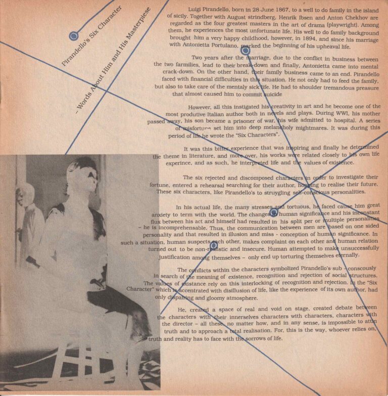 1994 The Six Characters Search Of An Author Program About Playwright 04