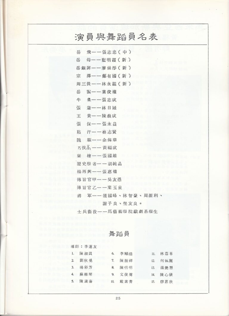 1994 River Of Blossoms Program Production Team 02