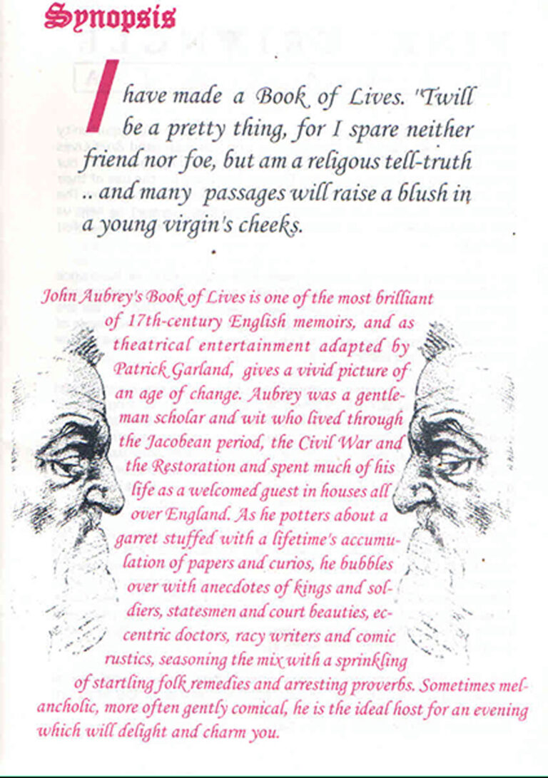 1996, Brief Lives: Synopsis