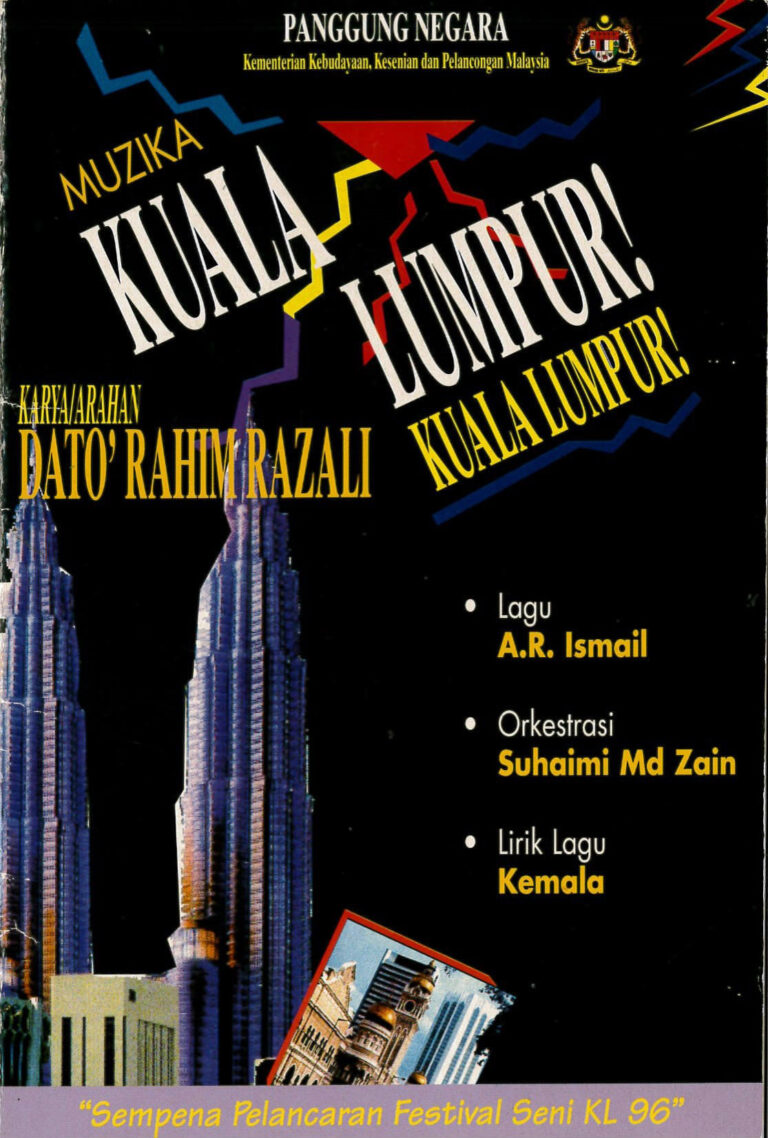 1996, Muzika Kuala Lumpur! Kuala Lumpur!: Programme Cover